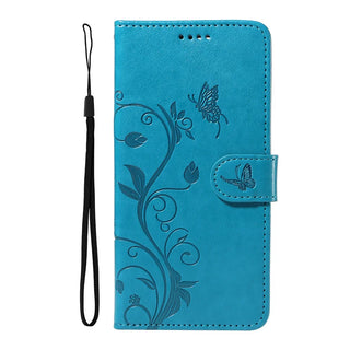 Butterfly Flower Vine Wallet Case for iPhone