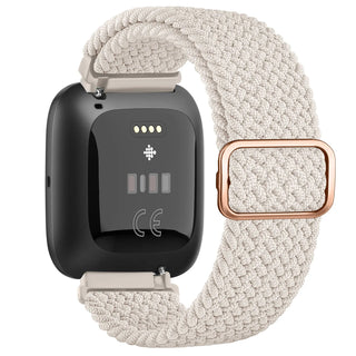 Elastic Braided Loop Band for Fitbit Versa 1/2/Lite – Adjustable Replacement Strap