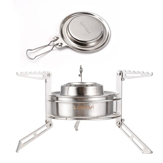 Mini Camping Stove with 120ml Alcohol Burner & Folding Stand