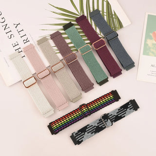 Elastic Braided Loop Band for Fitbit Versa 1/2/Lite – Adjustable Replacement Strap