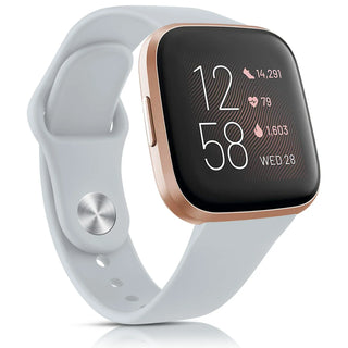Silicone Watch Band Compatible with Fitbit Versa 2 – Soft Sport Replacement Strap, Adjustable Wristband for Men & Women