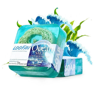 Handmade Loofah Soap 5-in-1 Essential Oil Blend (100g)