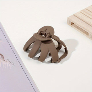 9-Piece Frosted Octopus Hair Clip Set – Matte Finish, Elegant & Cute Claw Clips