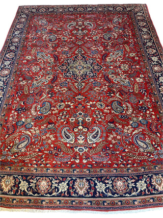 1940's Persian Yazd Area Rug 7’11” X 10’10″