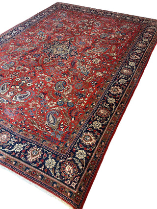 1940's Persian Yazd Area Rug 7’11” X 10’10″