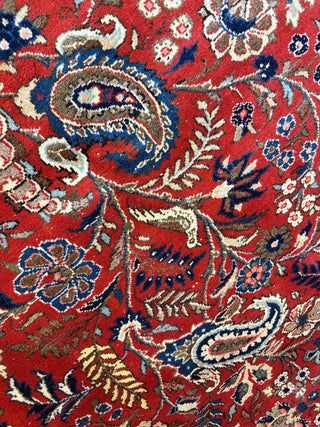 1940's Persian Yazd Area Rug 7’11” X 10’10″