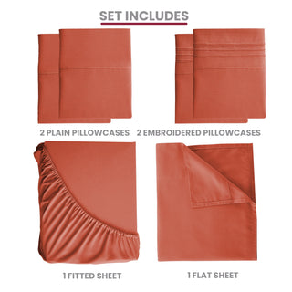 Lux Décor 6Pc Solid Sheet Set