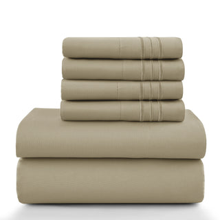 Lux Décor 6Pc Solid Sheet Set