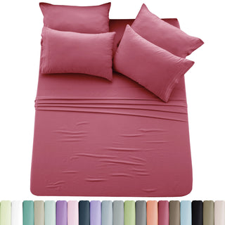 Lux Décor 6Pc Solid Sheet Set