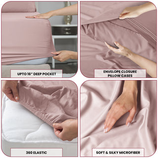 Lux Décor 6Pc Solid Sheet Set