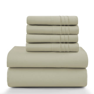 Lux Décor 6Pc Solid Sheet Set