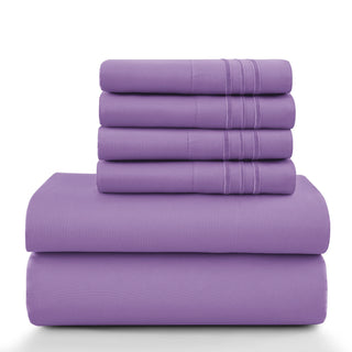 Lux Décor 6Pc Solid Sheet Set