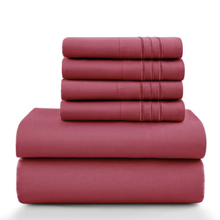 Lux Décor 6Pc Solid Sheet Set