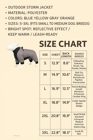 Winter Warm Thicken Waterproof Dog Jacket for Small & Medium Dogs