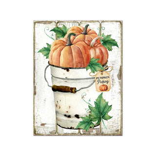 Country Farm Style Fall Pumpkin Retro Posters & Prints