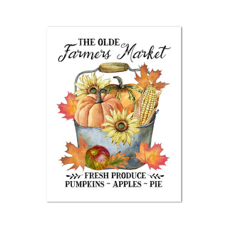 Country Farm Style Fall Pumpkin Retro Posters & Prints