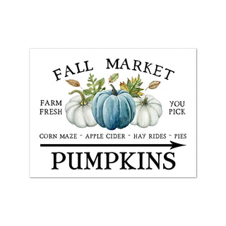 Country Farm Style Fall Pumpkin Retro Posters & Prints