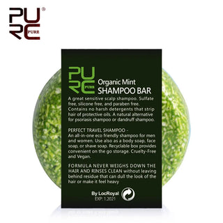 PURC Organic Natural Mint Soap/Shampoo Bar