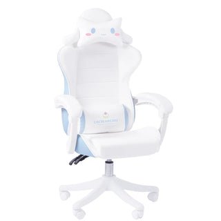 SUPERPINK Blue Gray White Letter Computer Chair