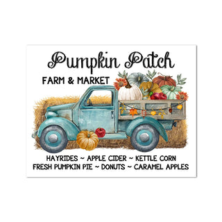 Country Farm Style Fall Pumpkin Retro Posters & Prints