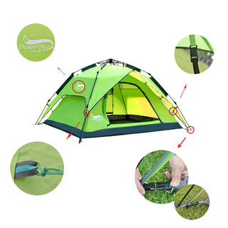 Desert&Fox Automatic 3-4 Person Camping Tent