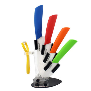 FINDKING Quality kitchen Ceramic Knife set with Acrylic Holder