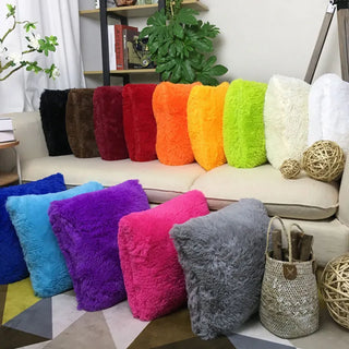 Soft Plush Faux Fur Decorative Cushion Pillowcase