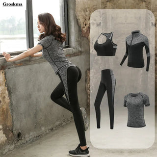 GROSKMA Quick dry women sportswear yoga set