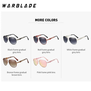 WarBlade Women’s Pilot Polarized Sunglasses – Vintage Metal UV400 Eyewear