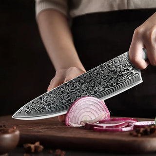 VG10 67 Layer Steel Damascus Kitchen Knife Set