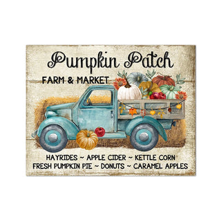 Country Farm Style Fall Pumpkin Retro Posters & Prints