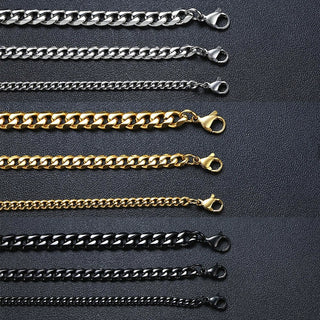 Vnox 3-11mm Chunky Miami Curb Chain Bracelets