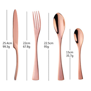 4 PCS Flatware Box Cutlery Stainless Steel Dinnerware Set