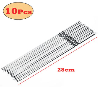 10/15Pcs Stainless Steel Kebab Barbecue Skewer