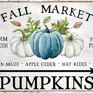 Country Farm Style Fall Pumpkin Retro Posters & Prints