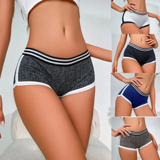 Women’s High-Waist Shorts – Stretchy Striped Lounge and Sleep Shorts