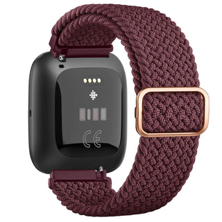Elastic Braided Loop Band for Fitbit Versa 1/2/Lite – Adjustable Replacement Strap