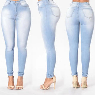 SANWOOD High-Waist Pull-On Skinny Jeans