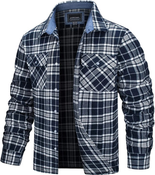 TACVASEN Button Down Cotton Plaid Shirts