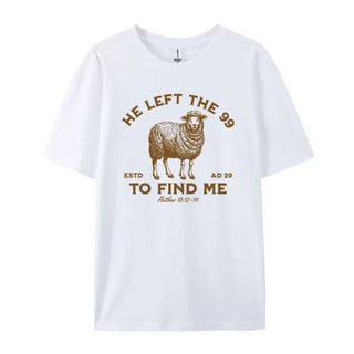 He Left the 99 - Women’s Vintage Christian Inspirational T-Shirt