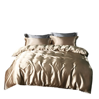 Luxe Gold/Silver Mulberry Silk Bedding Set