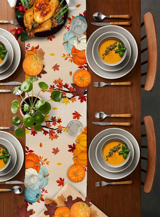 Autumn Festive Delight Maple Leaf Table Runners