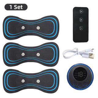 EMS Neck & Body Massager 8 Modes 19 Levels Portable Electric Muscle Stimulator Rechargeable Pain Relief Device