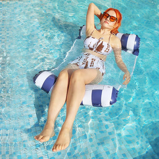 Striped Inflatable Pool Hammock Float