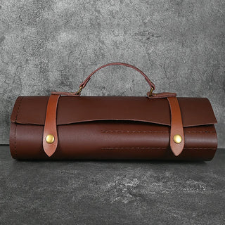 PU Leather 8-Slot Chef Knife Roll Bag – Portable Chef’s Knife Carry Case