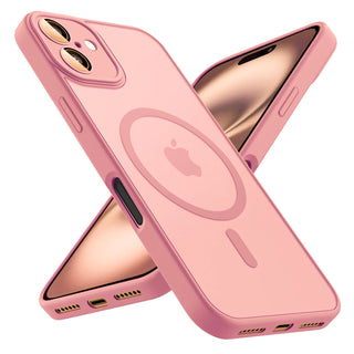 Luxury Frosted Magnetic iPhone Case, Matte Transparent MagSafe-Compatible TPU Cover with Full Camera Protection, Anti-Slip Grip, and Soft-Touch Bumper for iPhone 17 Air 16 15 14 13 12 11 Series