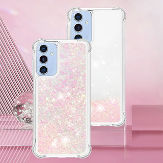 Liquid Glitter Quicksand Samsung Galaxy Case – Shockproof Clear Bumper Cover with Floating Sparkle