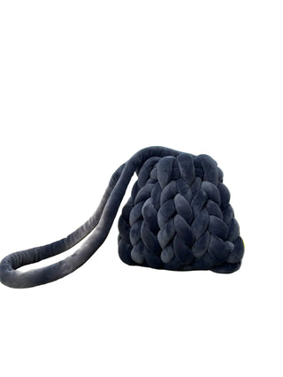 Hand-Braided Plush Crossbody Bag | Cozy Weave Design
