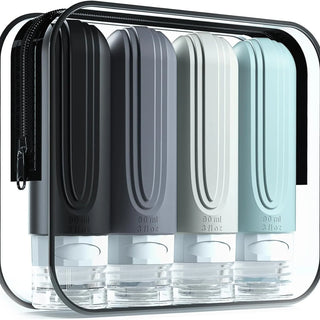 90ml Leakproof Silicone Travel Bottle Set (4-Pack)