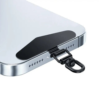360° Rotatable Steel Phone Tether Tab – Ultra-Thin Metal Patch Lanyard Connector for All Smartphones